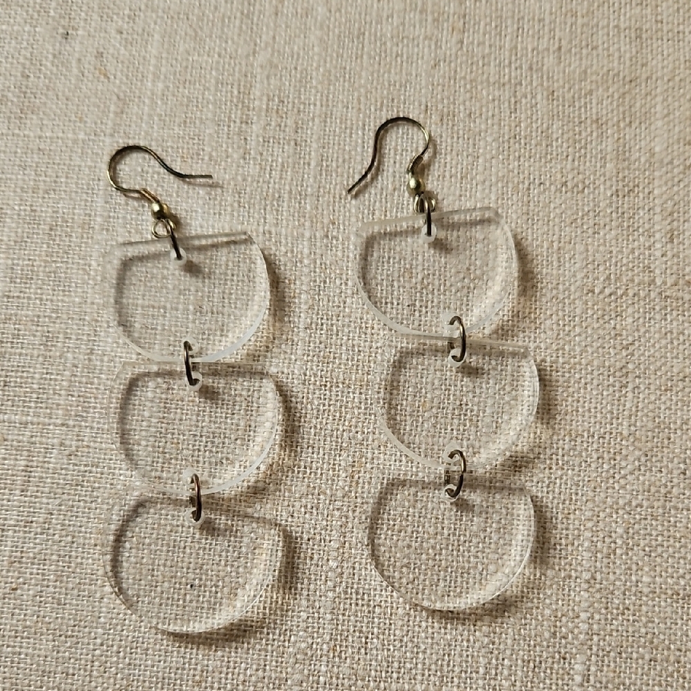 Elegant Clear Dangle Earrings